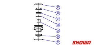 Rear shock seal head Showa