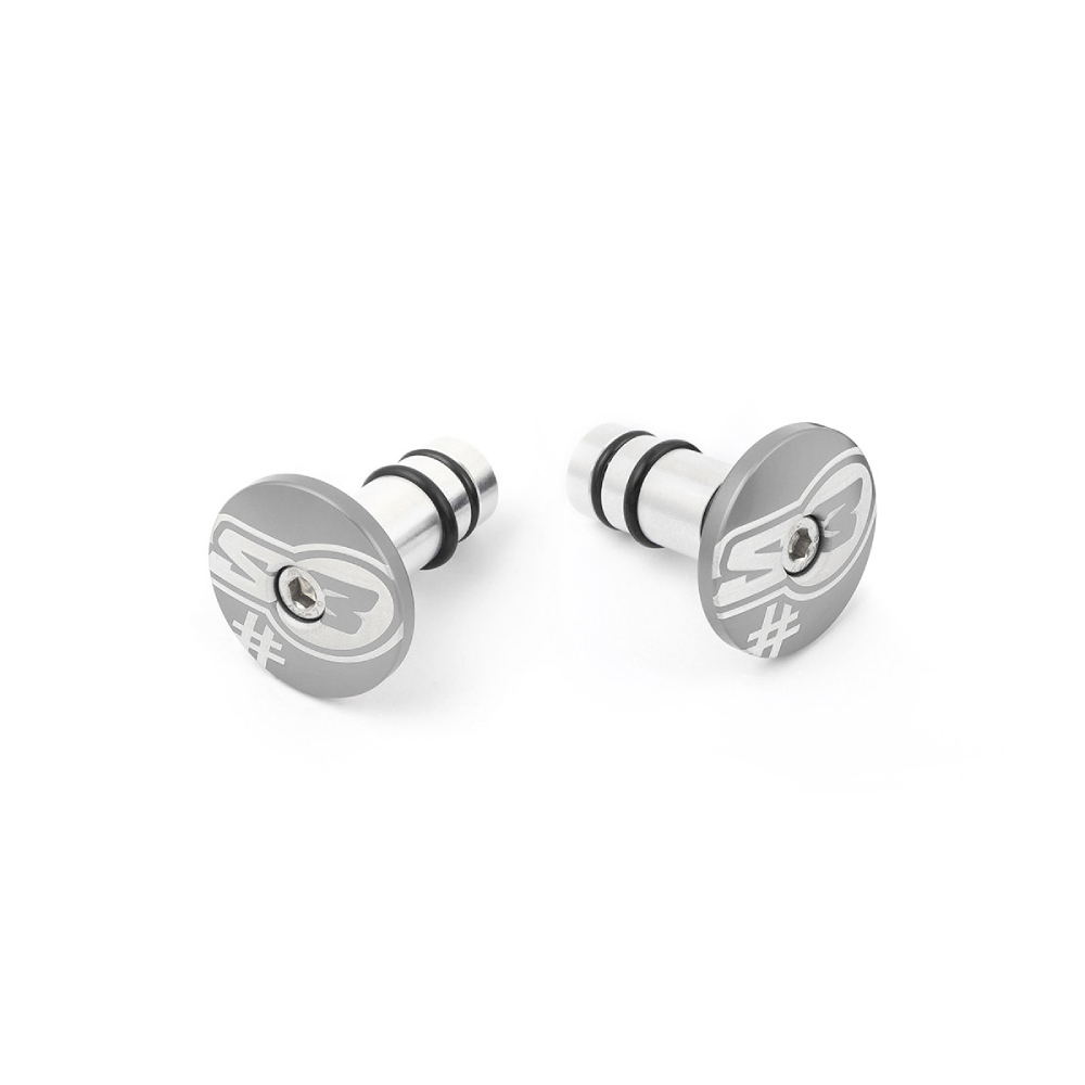 Pair of handlebar end caps S3 grey Too