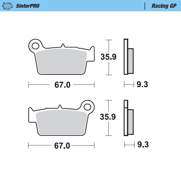 Brake pads Moto Master Beta RR 480 (15-25) rear GP MM-094512