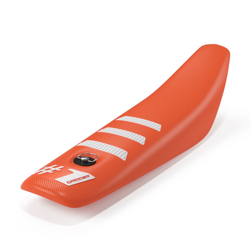 Universal seat cover Onegripper - Mini Light Rib orange and white