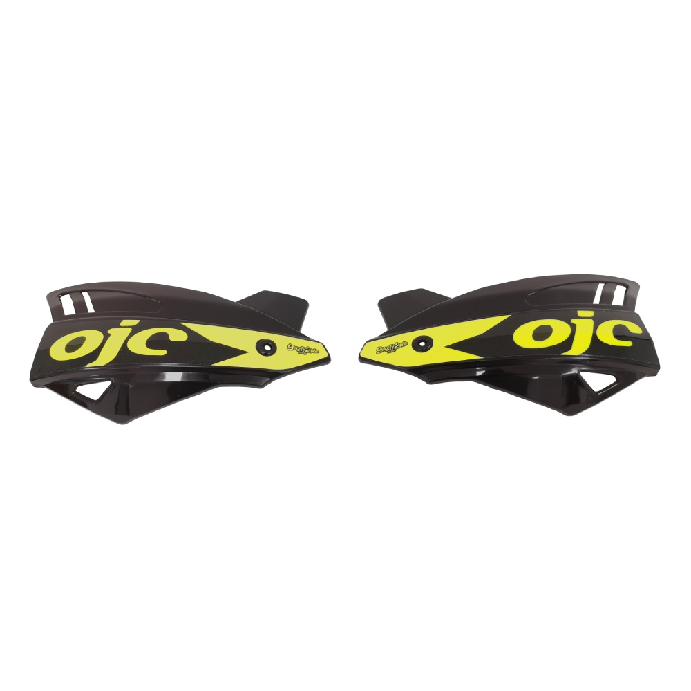 Pair of handguards OJC SHARK universal black (neon yellow sticker) Pair of handguards OJC SHARK universal black (neon yellow sticker)
