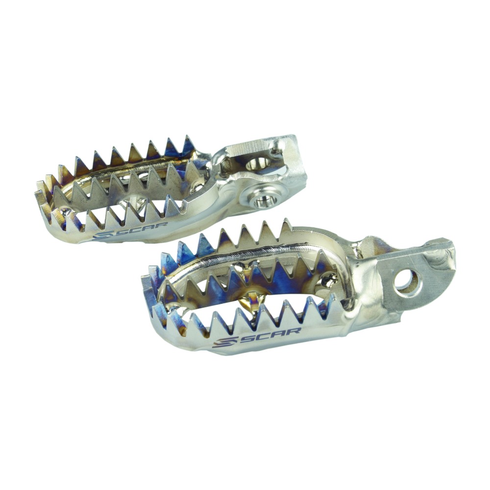 Footpegs titanium Scar Husqvarna 150 TE (20-23) Gripper S5517