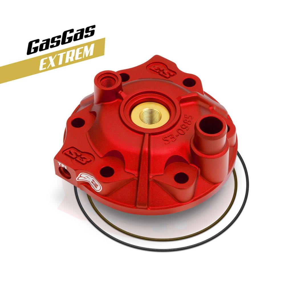 Cylinder head S3 Gasgas 300 EC (21-23) - Extreme red XTR-985TPI-300-R